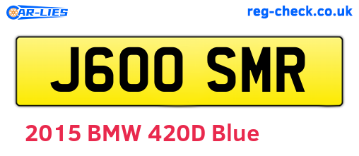 J600SMR are the vehicle registration plates.