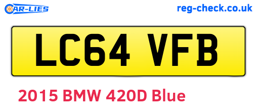 LC64VFB are the vehicle registration plates.