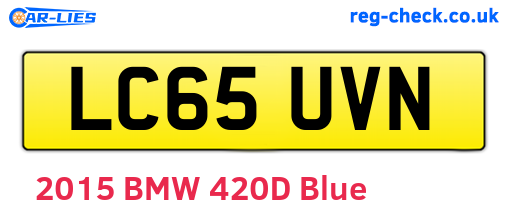 LC65UVN are the vehicle registration plates.