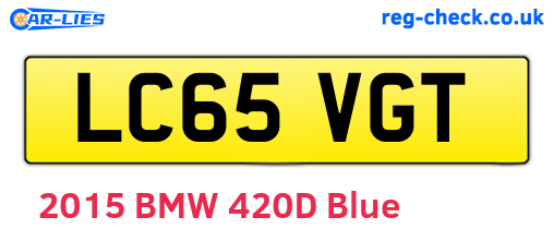 LC65VGT are the vehicle registration plates.