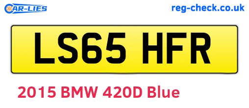 LS65HFR are the vehicle registration plates.