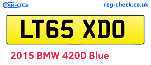 LT65XDO are the vehicle registration plates.