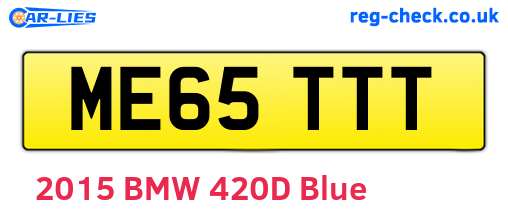 ME65TTT are the vehicle registration plates.