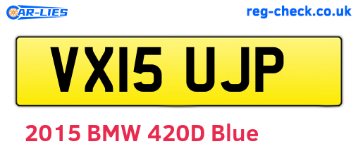 VX15UJP are the vehicle registration plates.