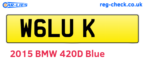 W6LUK are the vehicle registration plates.