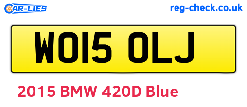 WO15OLJ are the vehicle registration plates.