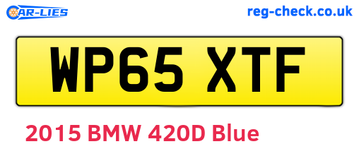 WP65XTF are the vehicle registration plates.
