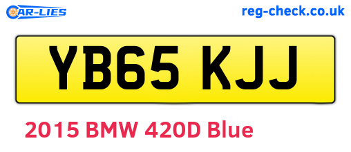 YB65KJJ are the vehicle registration plates.