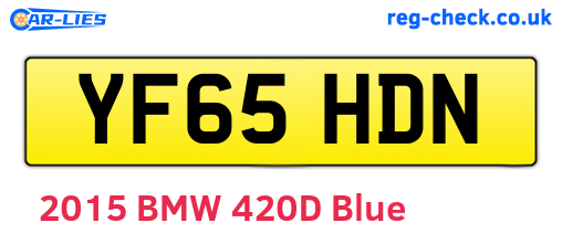 YF65HDN are the vehicle registration plates.