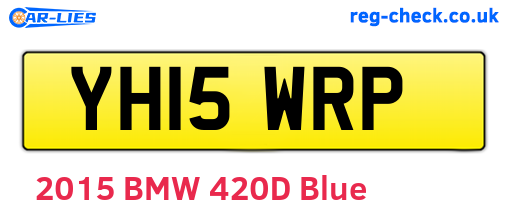 YH15WRP are the vehicle registration plates.