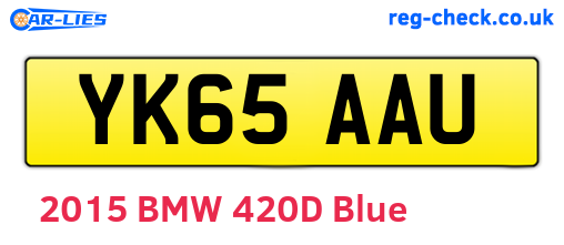 YK65AAU are the vehicle registration plates.