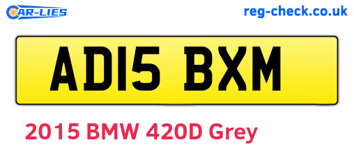 AD15BXM are the vehicle registration plates.