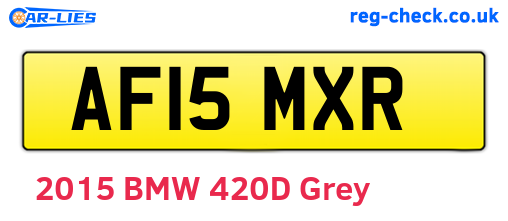 AF15MXR are the vehicle registration plates.