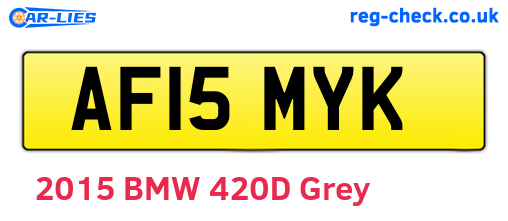 AF15MYK are the vehicle registration plates.