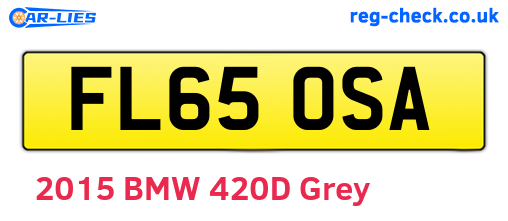 FL65OSA are the vehicle registration plates.