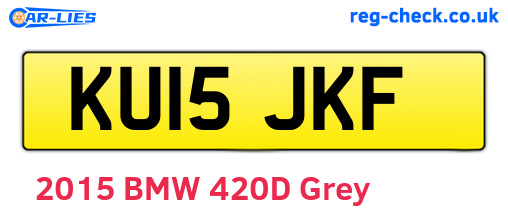 KU15JKF are the vehicle registration plates.