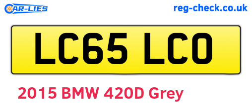 LC65LCO are the vehicle registration plates.