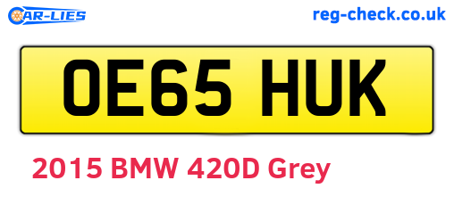 OE65HUK are the vehicle registration plates.