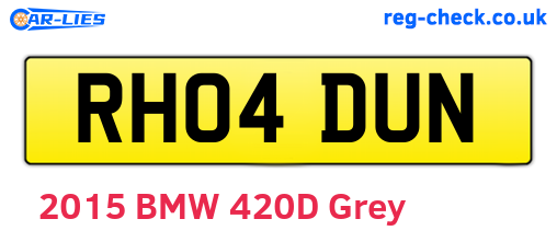 RH04DUN are the vehicle registration plates.