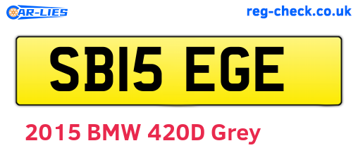 SB15EGE are the vehicle registration plates.
