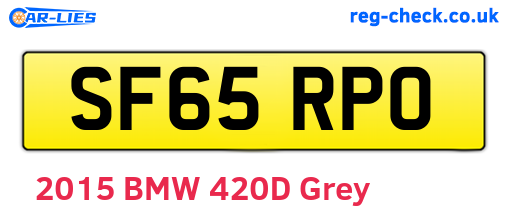 SF65RPO are the vehicle registration plates.