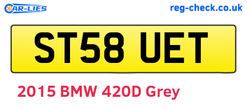 ST58UET are the vehicle registration plates.