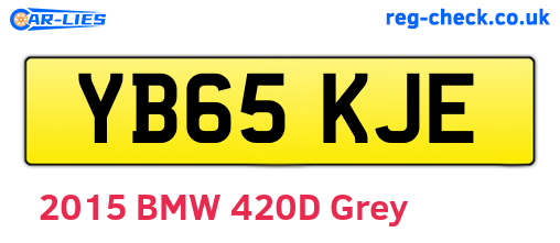 YB65KJE are the vehicle registration plates.
