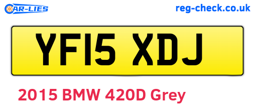 YF15XDJ are the vehicle registration plates.