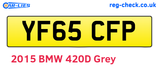 YF65CFP are the vehicle registration plates.