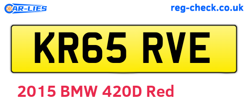 KR65RVE are the vehicle registration plates.