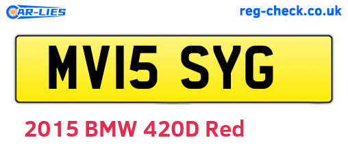 MV15SYG are the vehicle registration plates.