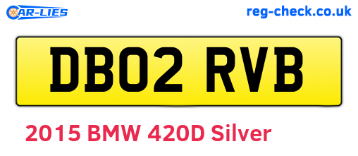 DB02RVB are the vehicle registration plates.