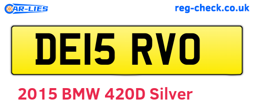 DE15RVO are the vehicle registration plates.