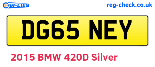 DG65NEY are the vehicle registration plates.