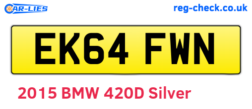 EK64FWN are the vehicle registration plates.