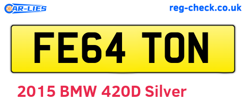 FE64TON are the vehicle registration plates.