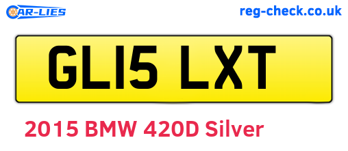 GL15LXT are the vehicle registration plates.