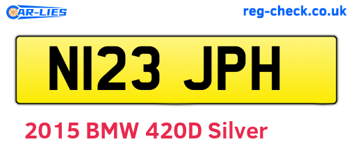 N123JPH are the vehicle registration plates.