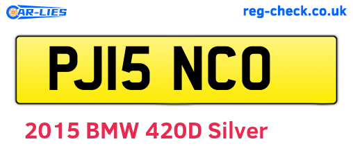 PJ15NCO are the vehicle registration plates.