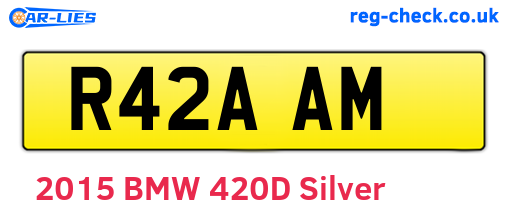 R42AAM are the vehicle registration plates.