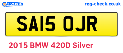 SA15OJR are the vehicle registration plates.