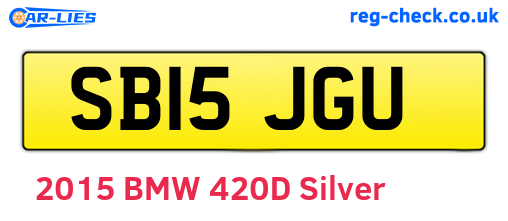 SB15JGU are the vehicle registration plates.