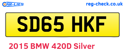 SD65HKF are the vehicle registration plates.