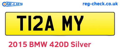 T12AMY are the vehicle registration plates.