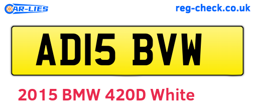 AD15BVW are the vehicle registration plates.