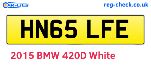 HN65LFE are the vehicle registration plates.