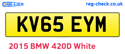 KV65EYM are the vehicle registration plates.