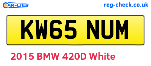 KW65NUM are the vehicle registration plates.