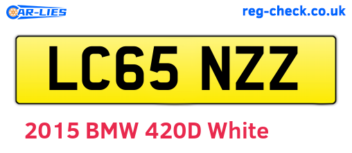 LC65NZZ are the vehicle registration plates.