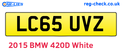 LC65UVZ are the vehicle registration plates.